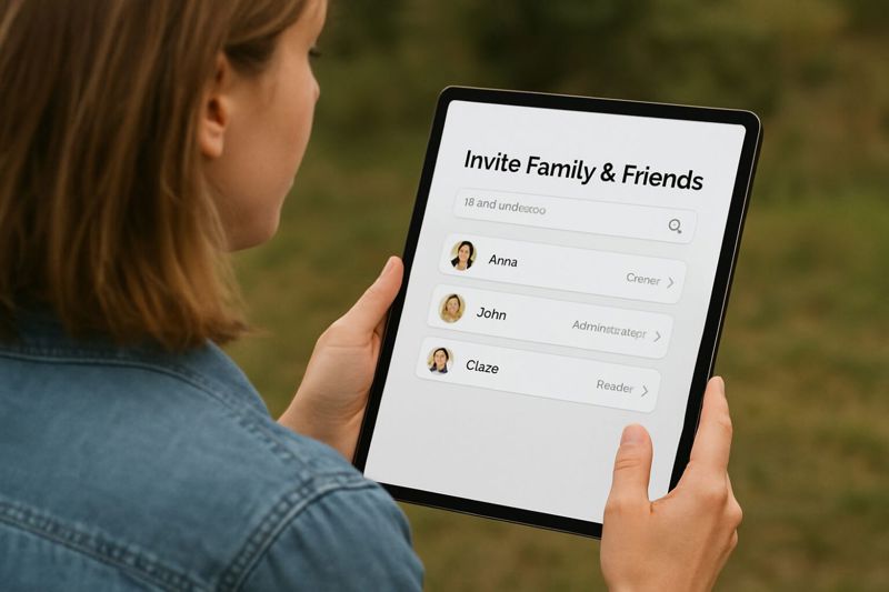 Bjud in familjemedlemmar och vänner